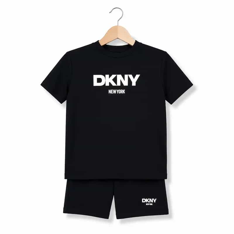 kids-collection-(-boys)-black Boys shorts set in black with t-shirt and shorts by AJ Apparel