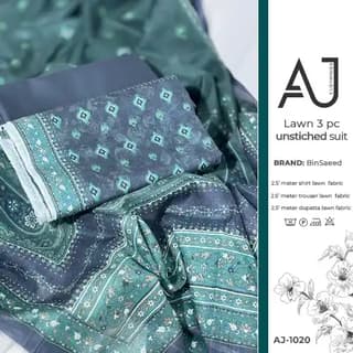 Green lawn suit in sea green shade