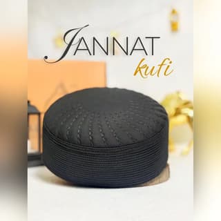 Al Jannat Premium Black Kufi Cap