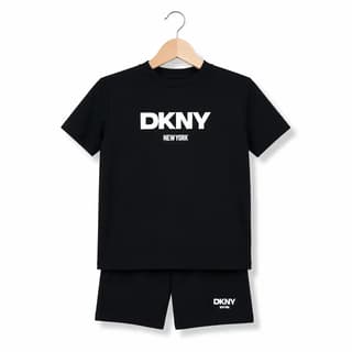 Boys shorts set in black with t-shirt and shorts by AJ Apparel
