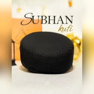 Subhan Kufi (Black) Premium Islamic Prayer Topi