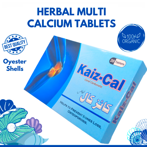 KAIZ CAL Herbal Multivitamin Calcium Tablets Available in Pakistan