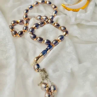 Tasbeeh Blue Golden Fancy