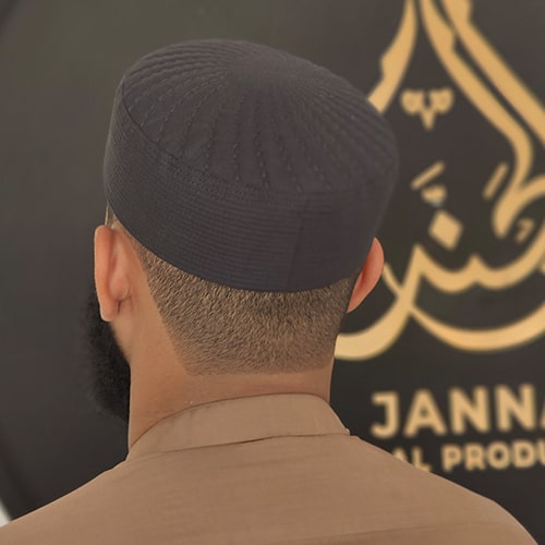 Al Jannat Premium Dark Blue Kufi Cap