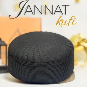 Al Jannat Premium Black Kufi Cap