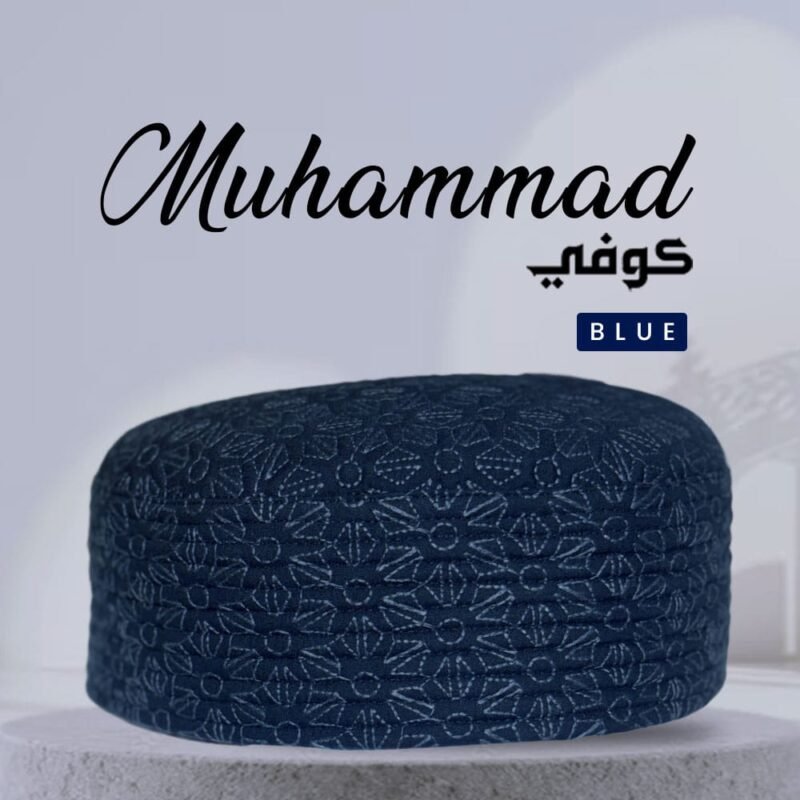Muhammad Kufi Cap Blue