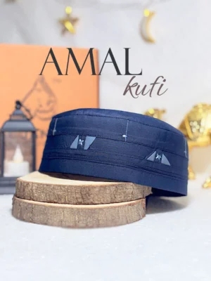 Amal Kufi (Navy Blue) Prayer Topi