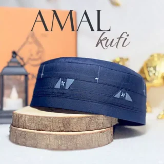 Amal Kufi (Navy Blue) Prayer Topi