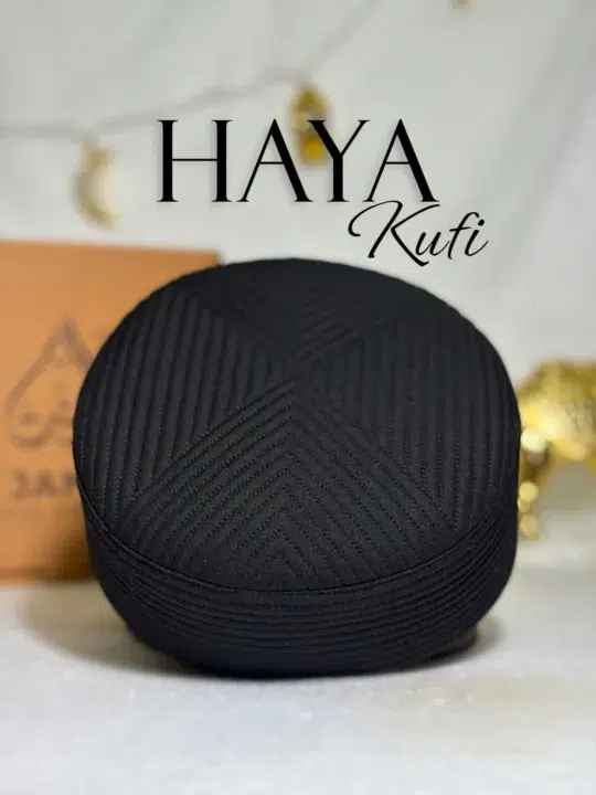 Premium Quality Haya Kufi Cap (Black)