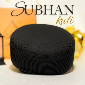 Subhan Kufi (Black) Premium Islamic Prayer Topi