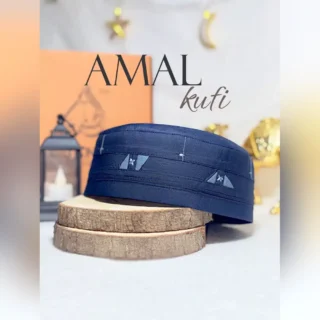 Amal Kufi (Navy Blue) Prayer Topi