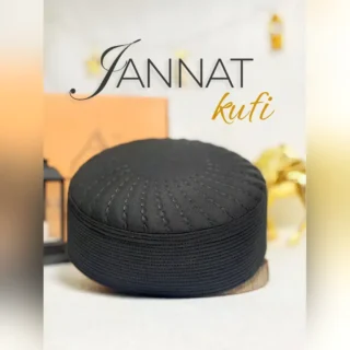Al Jannat Premium Black Kufi Cap